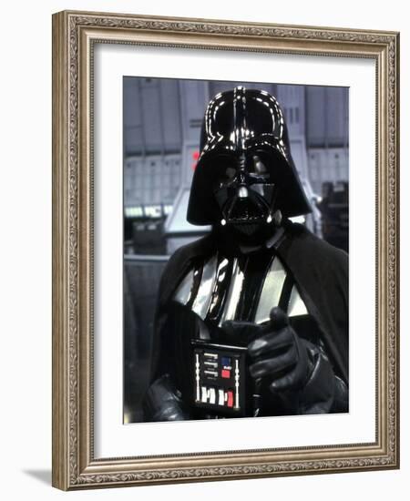 DAVID PROWSE. "STAR WARS: EPISODE VI-RETURN OF THE JEDI" [1983], directed by RICHARD MARQUAND.-null-Framed Photographic Print