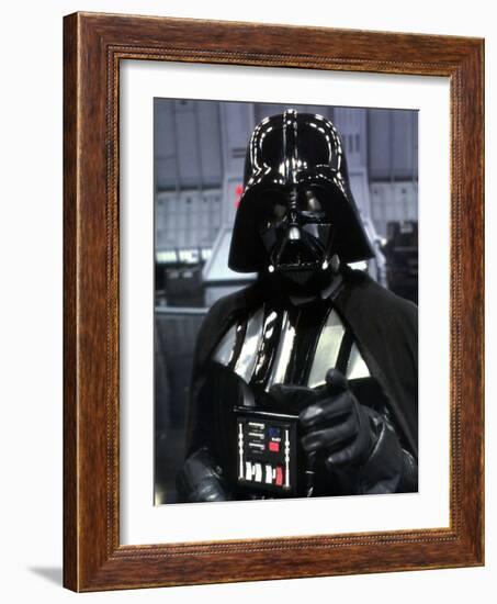 DAVID PROWSE. "STAR WARS: EPISODE VI-RETURN OF THE JEDI" [1983], directed by RICHARD MARQUAND.-null-Framed Photographic Print