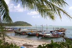 Fishing Boat in the Gulf of Thailand on the Island of Ko Samui, Thailand-David R. Frazier-Photographic Print