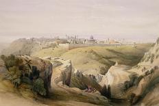 Jerusalem from the Mount of Olives, April 8th 1839, Plate 6 from Volume I of "The Holy Land"-David Roberts-Giclee Print
