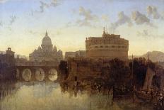 Rome, St Peter's and the Castel St. Angelo-David Roberts-Giclee Print