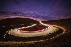 Milky Way over a lavender field in Guadalajara province, Spain, Europe-David Rocaberti-Photographic Print