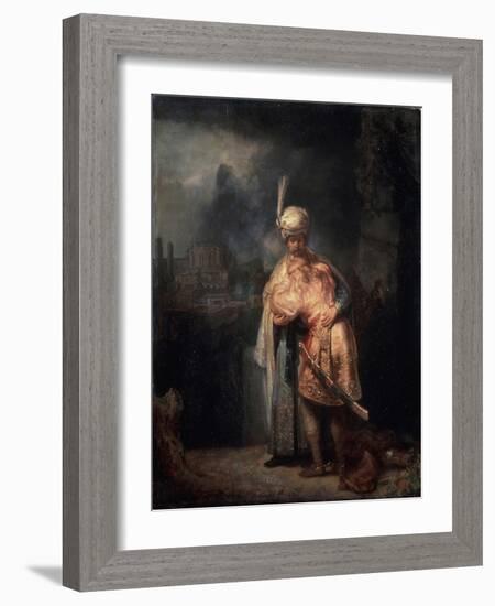 David's Farewell to Jonathan, 1642-Rembrandt van Rijn-Framed Giclee Print