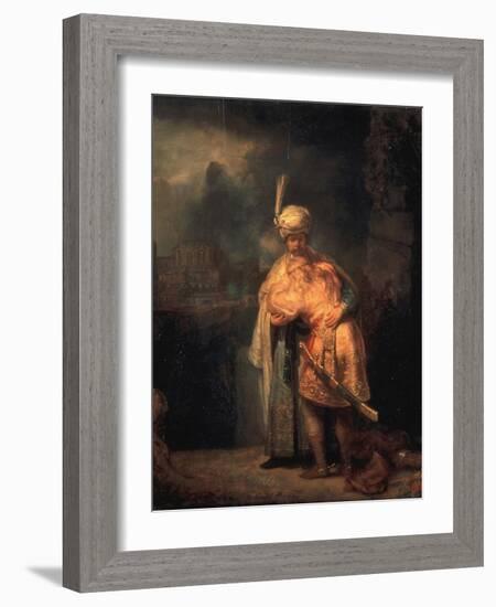 David's Parting from Absalom (Jonathan?), 1642-Rembrandt van Rijn-Framed Giclee Print