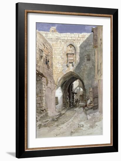 David's Strasse, Jerusalem, 1862-Carl Friedrich Heinrich Werner-Framed Giclee Print