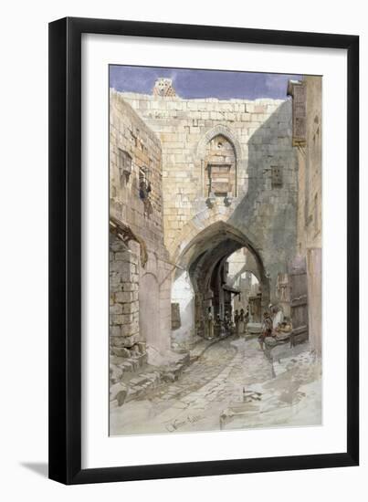 David's Strasse, Jerusalem, 1862-Carl Friedrich Heinrich Werner-Framed Giclee Print