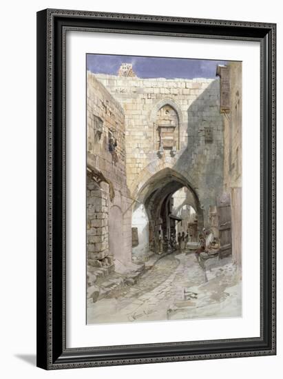 David's Strasse, Jerusalem, 1862-Carl Friedrich Heinrich Werner-Framed Giclee Print