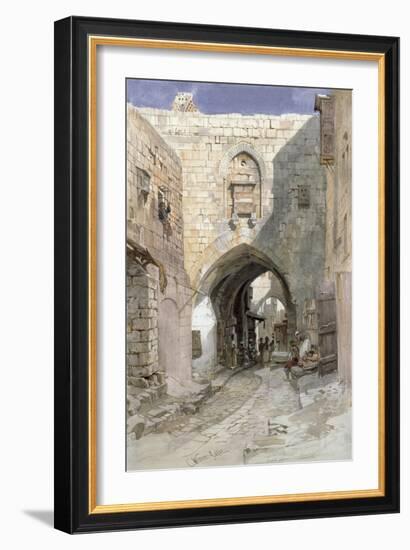 David's Strasse, Jerusalem, 1862-Carl Friedrich Heinrich Werner-Framed Giclee Print