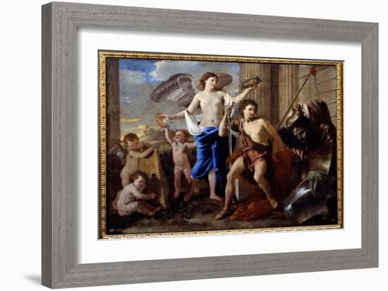 David's Triumph, 1630 (Oil on Canvas)-Nicolas Poussin-Framed Giclee Print