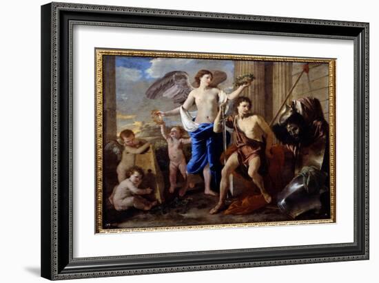 David's Triumph, 1630 (Oil on Canvas)-Nicolas Poussin-Framed Giclee Print