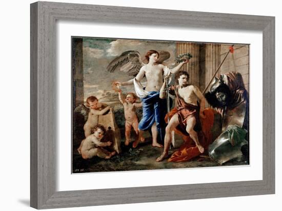 David's Triumph. (1630. Oil on Canvas)-Nicolas Poussin-Framed Giclee Print