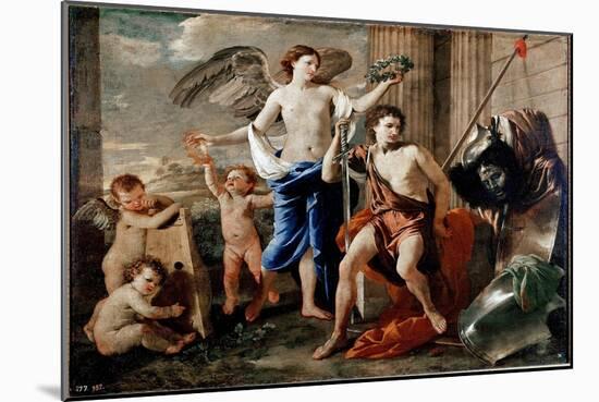 David's Triumph. (1630. Oil on Canvas)-Nicolas Poussin-Mounted Giclee Print