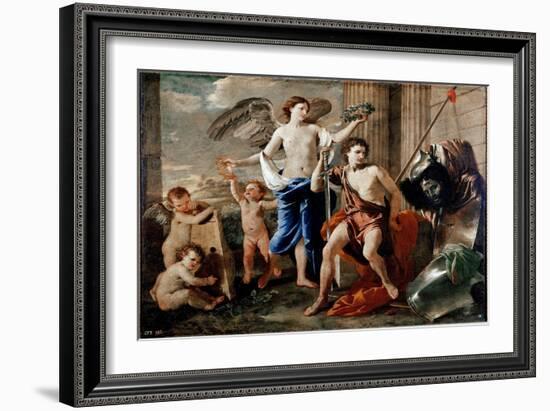 David's Triumph. (1630. Oil on Canvas)-Nicolas Poussin-Framed Giclee Print