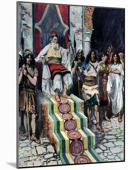 David sees the messenger arrive, by Tissot -Bible-James Jacques Joseph Tissot-Mounted Giclee Print