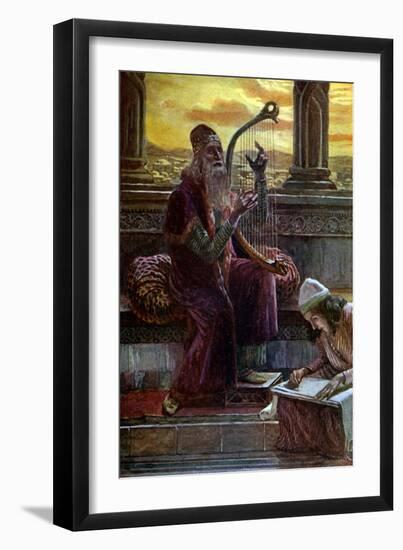 David singing by J James Tissot - Bible-James Jacques Joseph Tissot-Framed Giclee Print