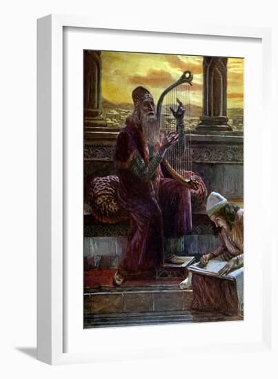 David singing by J James Tissot - Bible-James Jacques Joseph Tissot-Framed Giclee Print