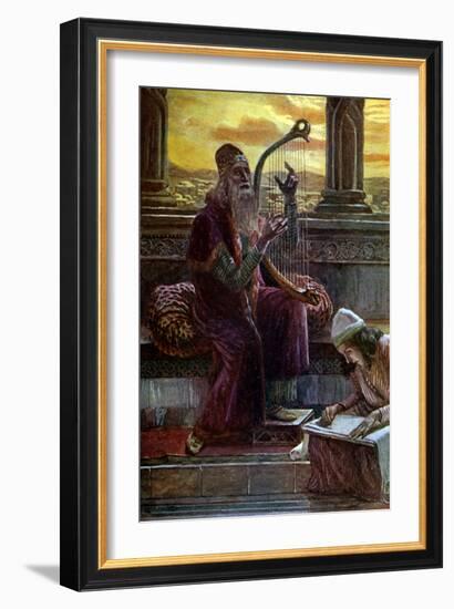 David singing by J James Tissot - Bible-James Jacques Joseph Tissot-Framed Giclee Print