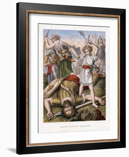 David Slaying Goliath, C1860-null-Framed Giclee Print