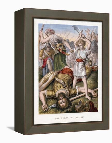 David Slaying Goliath, C1860-null-Framed Premier Image Canvas