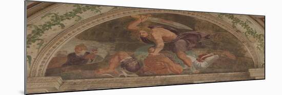 David Slaying Goliath (Loggia Di David)-Giulio Romano-Mounted Giclee Print