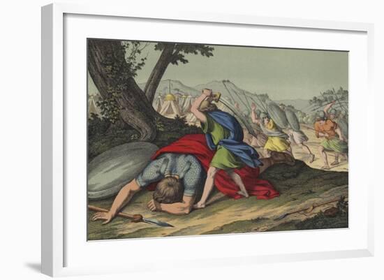 David Slaying Goliath-null-Framed Giclee Print