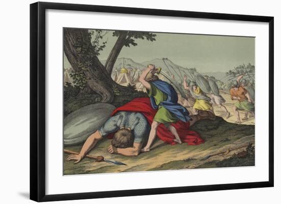 David Slaying Goliath-null-Framed Giclee Print