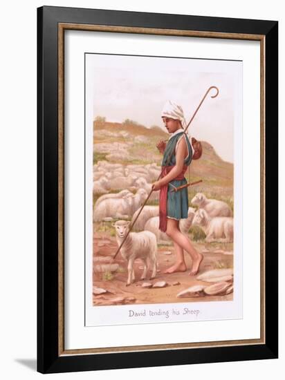 David Tending His Sheep-Henry Ryland-Framed Giclee Print