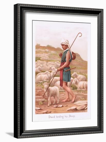 David Tending His Sheep-Henry Ryland-Framed Giclee Print