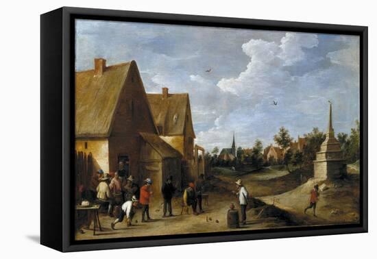 David Teniers / The Skittles Game, ca. 1645-David Teniers the Younger-Framed Premier Image Canvas