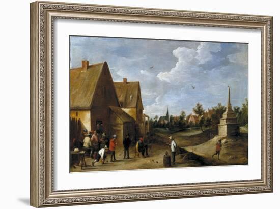 David Teniers / The Skittles Game, ca. 1645-David Teniers the Younger-Framed Giclee Print