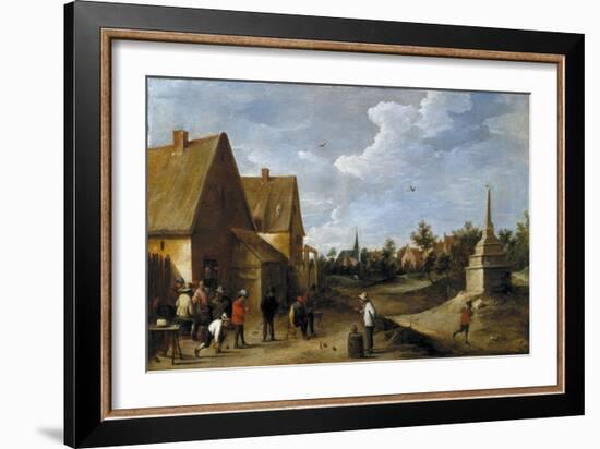 David Teniers / The Skittles Game, ca. 1645-David Teniers the Younger-Framed Giclee Print