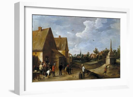 David Teniers / The Skittles Game, ca. 1645-David Teniers the Younger-Framed Giclee Print