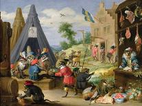 The Archduke Leopold Wilhelm (1614-62) in His Picture Gallery in Brussels, 1651-David Teniers the Younger-Giclee Print