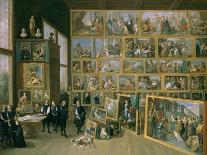 The Archduke Leopold Wilhelm (1614-62) in His Picture Gallery in Brussels, 1651-David Teniers the Younger-Giclee Print