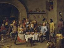 Monkeys Drinking And Smoking, 17th Century-David Teniers the Younger-Giclee Print