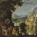 Landscape with the flight into Egypt, c.1610-40-David The Elder Teniers-Giclee Print