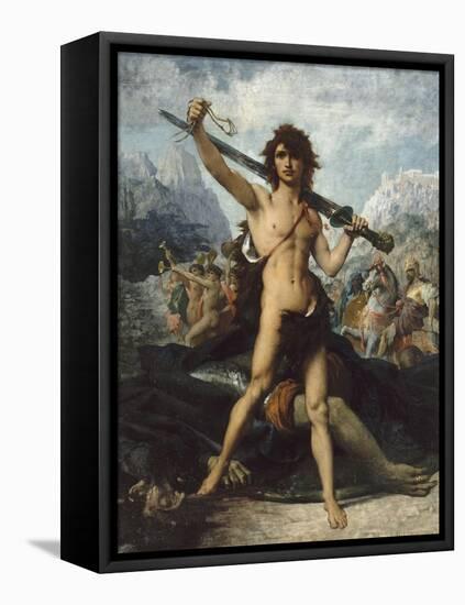 David triomphant-Jules Elie Delaunay-Framed Premier Image Canvas