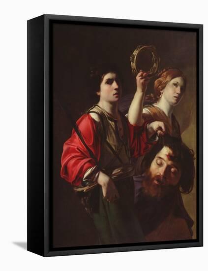 David Triumphant (Oil on Canvas)-Bartolomeo Manfredi-Framed Premier Image Canvas