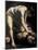 David Victorious over Goliath-Caravaggio-Mounted Art Print