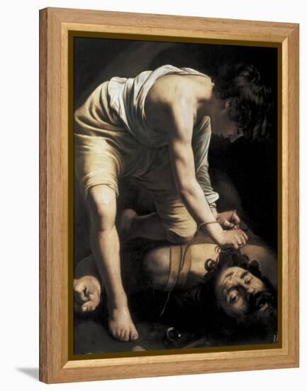 David Victorious over Goliath-Caravaggio-Framed Stretched Canvas
