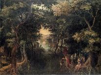 Landscape with the Apostle Philip Baptizing the Eunuch, (1590-1632)-David Vinckboons-Framed Giclee Print