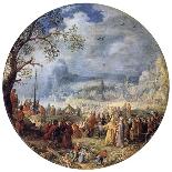 Landscape with the Apostle Philip Baptizing the Eunuch, (1590-1632)-David Vinckboons-Framed Giclee Print