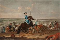 King Charles XII at the Battle of Narva on November 1700-David von Krafft-Framed Giclee Print