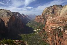 Utah, Zion National Park, View from Top of Angels Landing into Zion Canyon-David Wall-Photographic Print