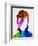 David Watercolor Portrait-Lora Feldman-Framed Premium Giclee Print