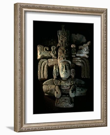 David Webser, Corn God, Royal Maya Tomb II, Sepulturas, Copan, Honduras-Kenneth Garrett-Framed Photographic Print