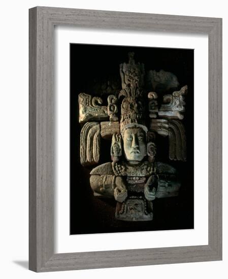 David Webser, Corn God, Royal Maya Tomb II, Sepulturas, Copan, Honduras-Kenneth Garrett-Framed Photographic Print