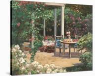 Summer Patio-David Weiss-Stretched Canvas
