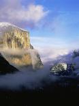 Half Dome Above River and Winter Snow, Yosemite National Park, California, USA-David Welling-Photographic Print