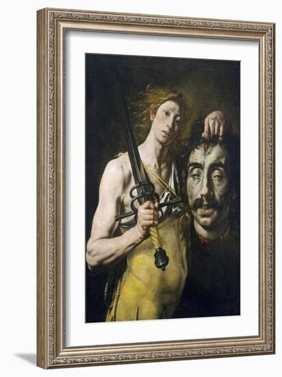 David with Goliath's Head, 1617-1624-Tanzio da Varallo-Framed Giclee Print